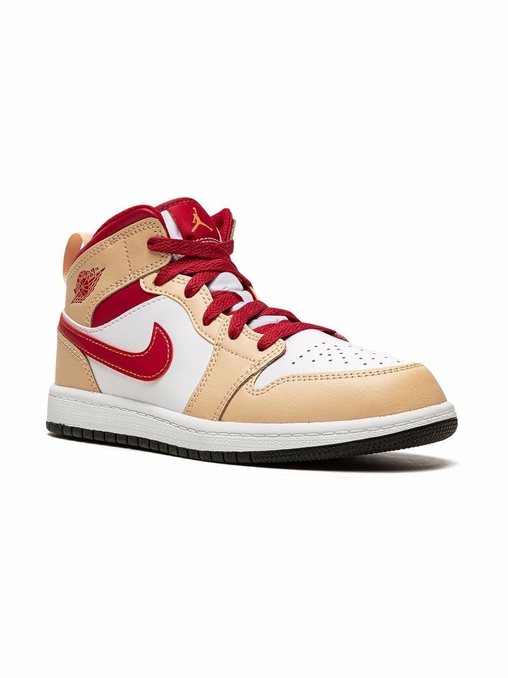 Jordan 1 Mid "White Beige Red"